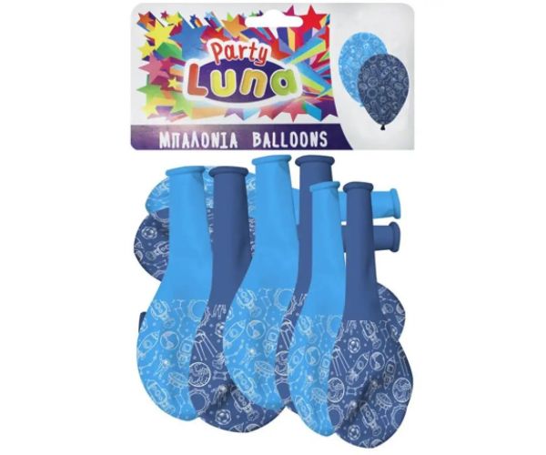 Vesmír - 8 dielny set modrých balónov