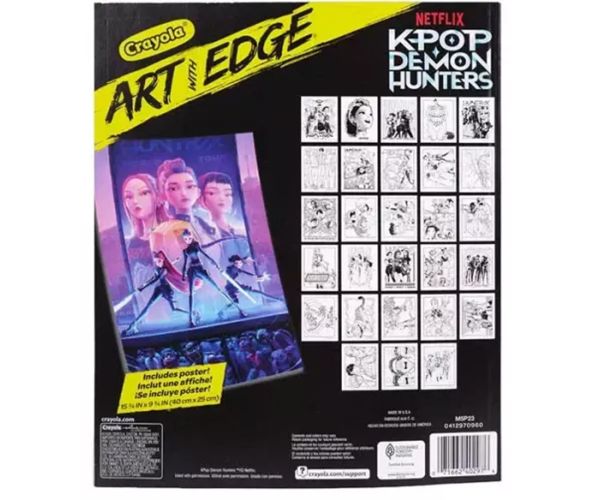 Crayola: Art With Edge - K-Pop Demon Hunters omaľovánka a plagát
