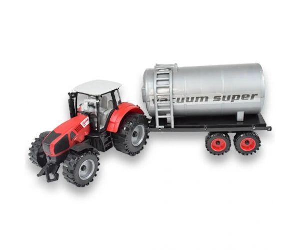 Farm Truck Series: Červený alebo zelený traktor s nádržou na vodu 46cm