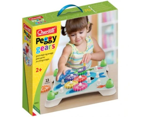 Quercetti: Peggy Gears 13 dielny set ozubených kolies
