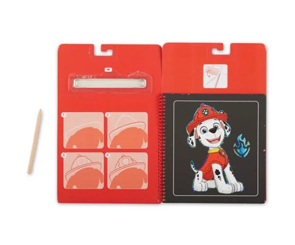 Melissa & Doug: Tlapková Patrola Marshall škrabaný obraz, kreatívna hra