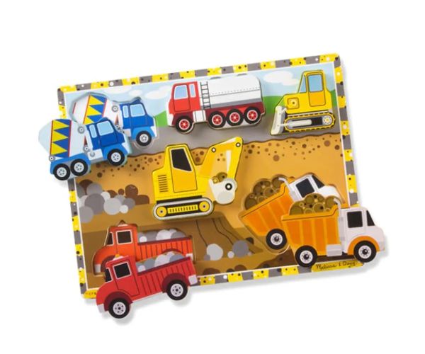 Hracím strojom hrubý drevený tvarový puzzle 6 kusov - Melissa & Doug