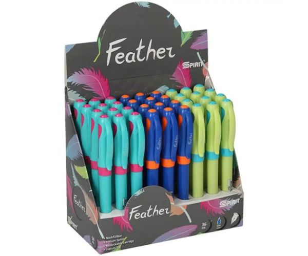 Spirit: Feather plniace pero s modrým atramentom v rôznych farbách 1ks