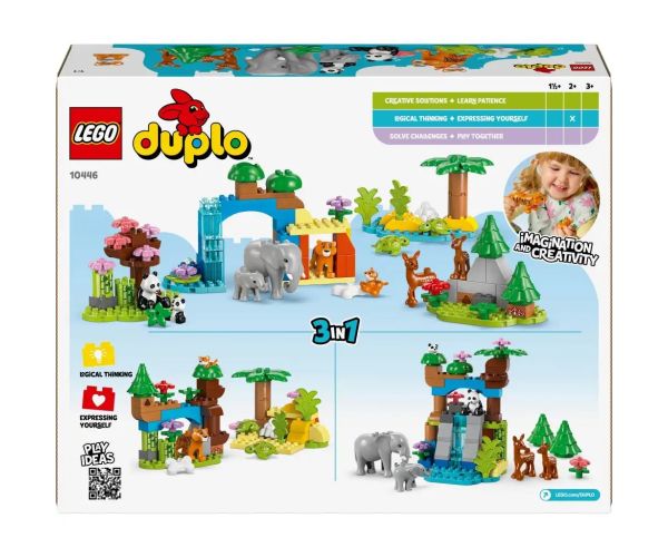 LEGO® DUPLO®: 3 v 1 rodiny zvierat vo voľnej prírode (10446)