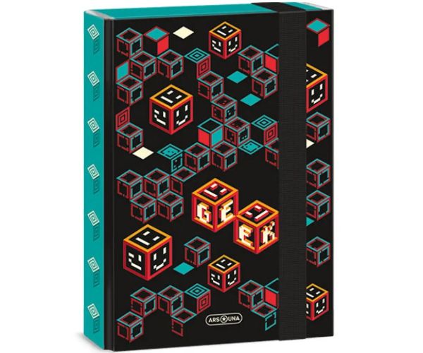 Ars Una: Geek tyrkysovo-čierny box na zošity A/5