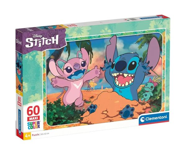 Disney+Stitch 60 ks maxi supercolor puzzle - Clementoni
