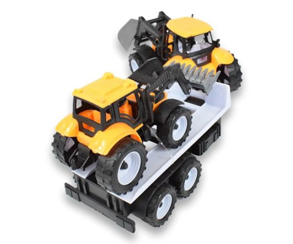 Engineering Truck: 2-dielna súprava Traktor s prívesom a pracovným strojom 46cm