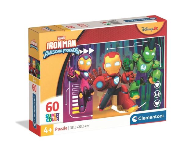 Iron Man a jeho priatelia 60-dielne Supercolor puzzle - Clementoni