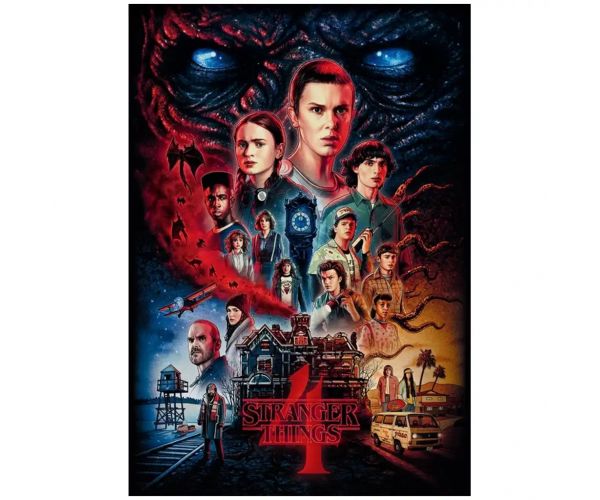 Stranger Things 4. séria 1000-dieliková puzzle s plagátom - Clementoni