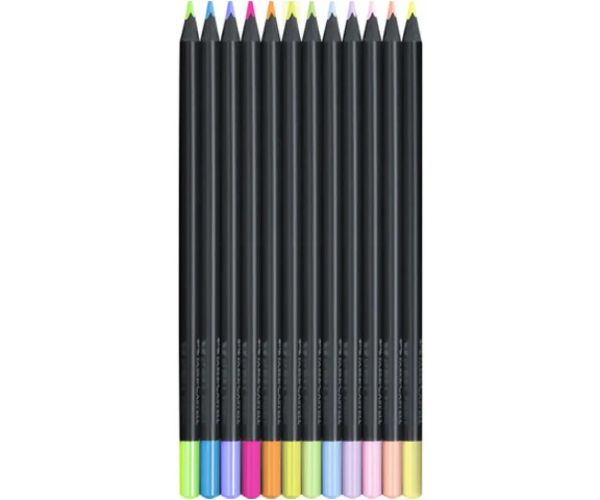 Faber-Castell: Black Edition Pastel 12 dielny set farebných ceruziek