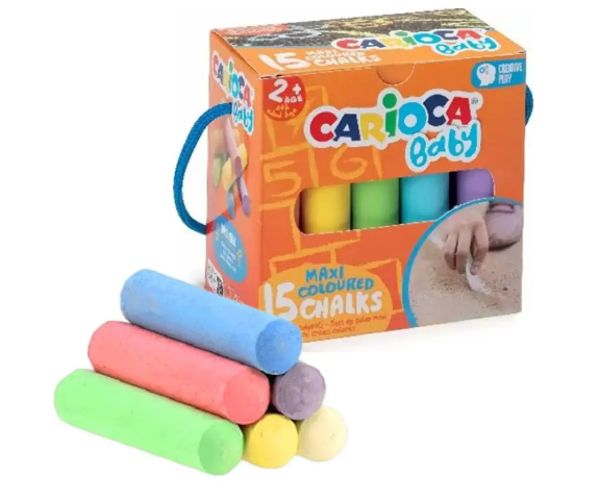 Baby Maxi 15-dielny set farebných kried na asfalt - Carioca