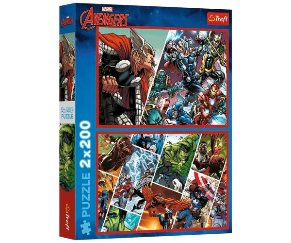 Avengers – Ochrancovia sveta 2 × 200-dielne puzzle – Trefl