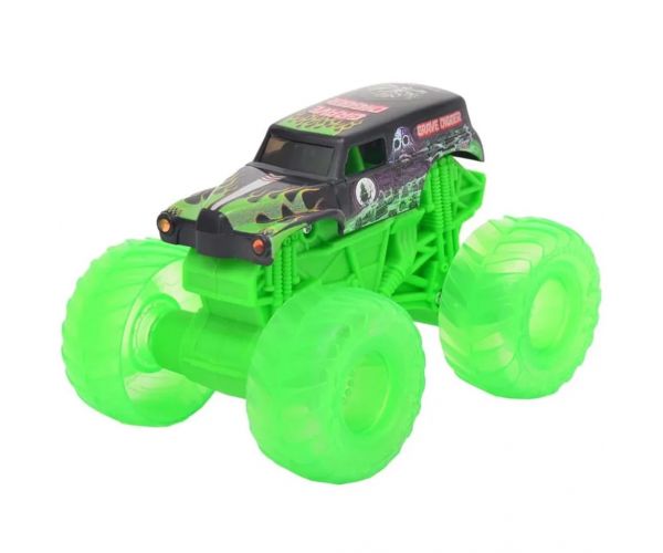 Monster Jam: Svetelný Grave Digger svietiaci monster truck – 1/43 - Spin Master