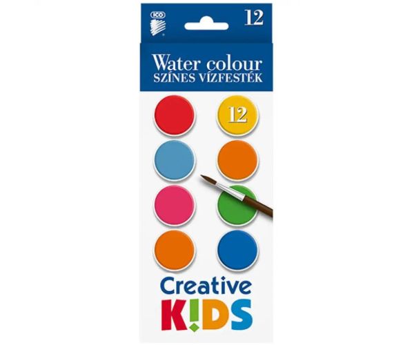 ICO: Creative Kids vodové farby 12ks 28mm