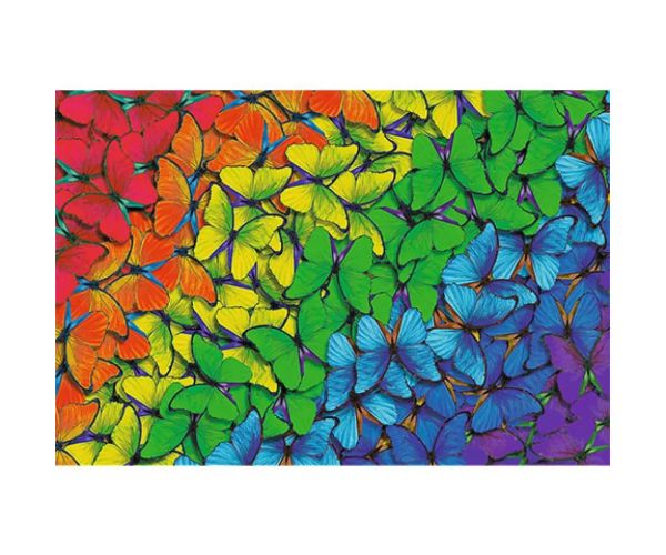 Wood Craft: Dúhové motýle 500+1-dielne drevené puzzle - Trefl