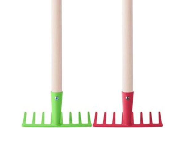 Záhradné hrable so 75cm drevenou rúčkou v rôznych farbách 1ks - Woodyland