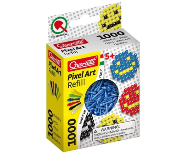 Quercetti: Pixel Art modré kolíčka 4mm 1000ks