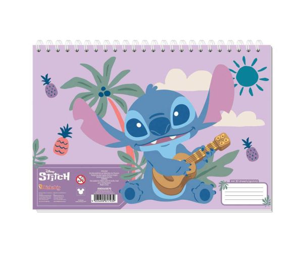 Luna: Disney Lilo & Stitch skicár A4, 30 listov