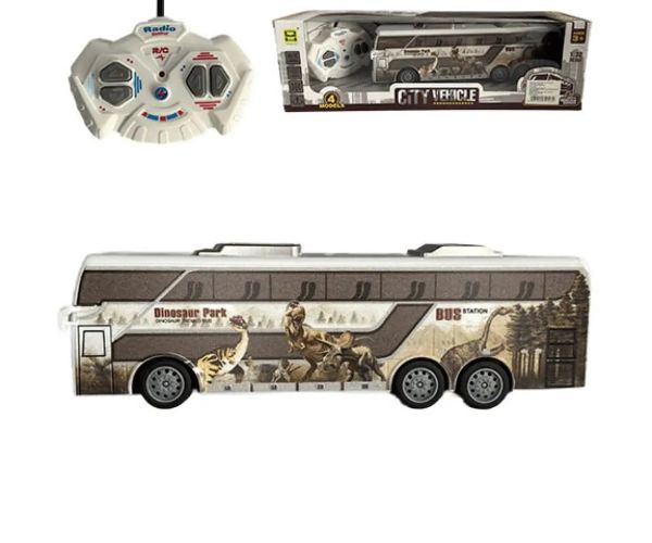 RC  Jurassic City Autobus na diaľkové ovládanie so svetlom 27MHz 1/32  25cm