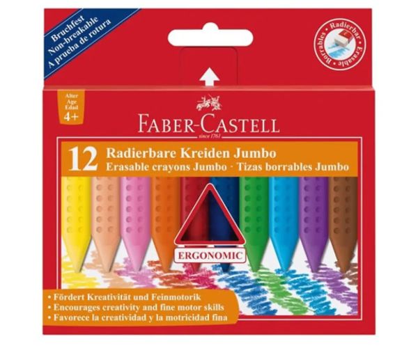 Vygumovacia Jumbo pastelka 12 kusový set - Faber-Castell