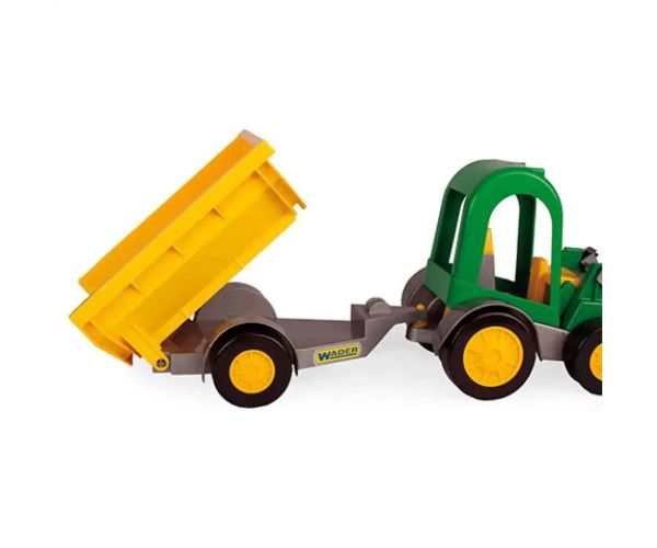 Traktor s predným nakladačom a prívesom 38cm - Wader