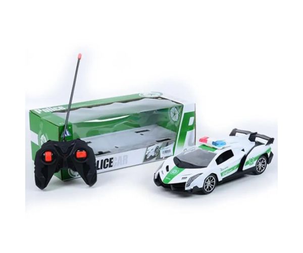 RC Diaľkovo ovládané policajné Lamborghini športové auto s svetelnými efektmi 1/16