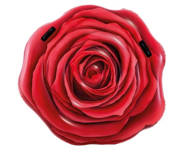 Intex: Červená ruža nafukovací gumový matrac 137x132cm