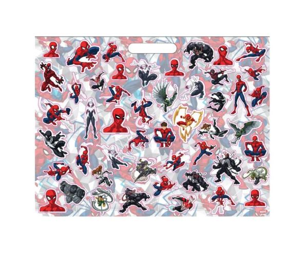 Úžasný Spiderman, omaľovanka s nálepkami a 3 pastelkami