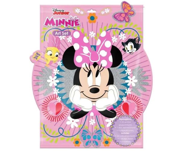 Luna: Omaľovánka Minnie Mouse s nálepkami a 6 fixkami