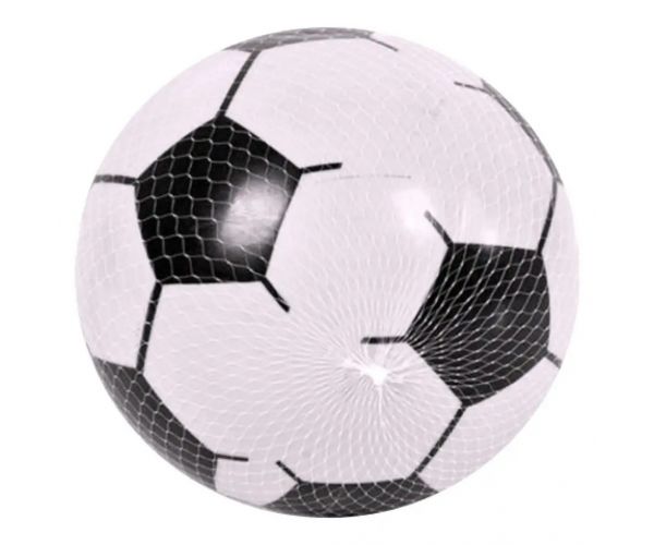 Gumová lopta s futbalovým vzorom 23 cm