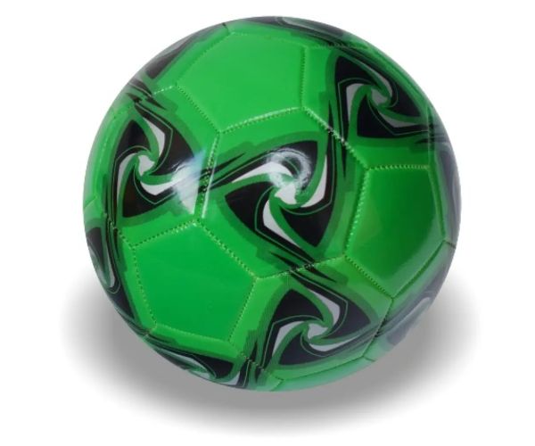 Farebná futbalová lopta z umelej kože vo viacerých variantoch 22cm