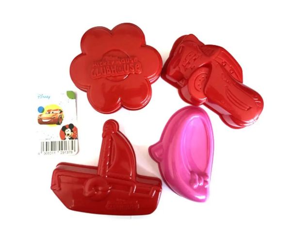 Disney Autá alebo Minnie set do pieskoviska v sieťke 4 dielny set