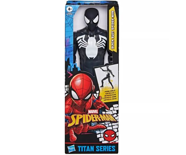Marvel Pomstitelia: Séria Titan Spider-Man v čiernom obleku, figúrka 30 cm - Hasbro