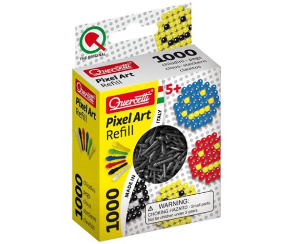 Quercetti: Pixel Art čierne kolíčka 4mm 1000ks