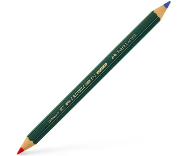 Faber-Castell: Hrubý modro-červený postairon