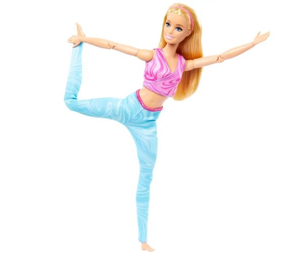Barbie: Flexibilná joga bábika so svetlými vlasmi - Mattel