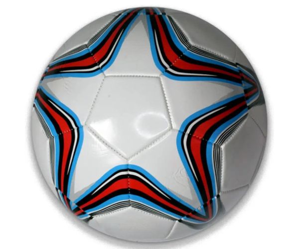 Futbalová lopta z umelej kože s hviezdičkovým vzorom 22 cm - rôzne verzie