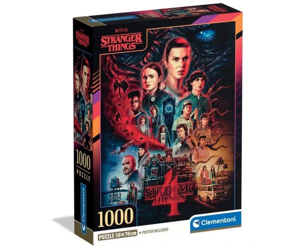 Stranger Things 4. séria 1000-dieliková puzzle s plagátom - Clementoni