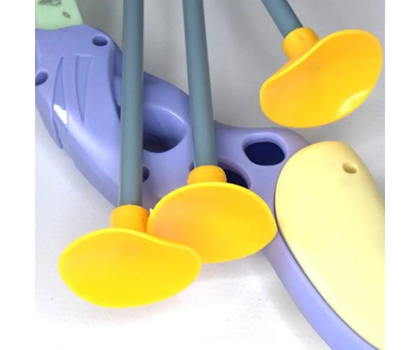 Pastelovozelený a fialový set s lukom a prísavkovými šípmi 83cm