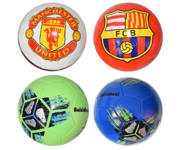 Futbalová lopta s umelej kože s krížovým vzorom 23 cm
