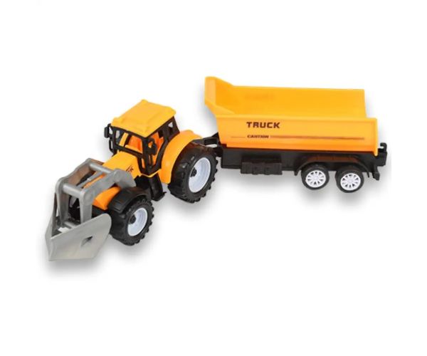 Engineering Truck: 2-dielny set, pracovný stroj s traktormi, prívesom a rydlom
