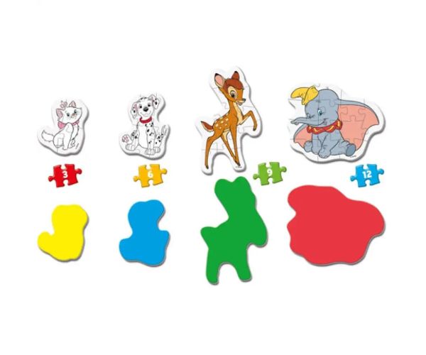 Disney zvieratá 4 v 1 puzzle set - Clementoni