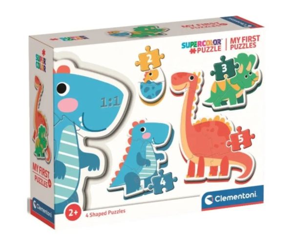 Dinosaury 4 v 1 detská skladačka 2-3-4-5ks - Clementoni