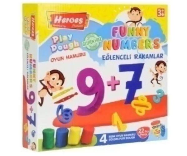 Play-Dough: Heroes Zábavné čísla 22 dielny plastelínový set