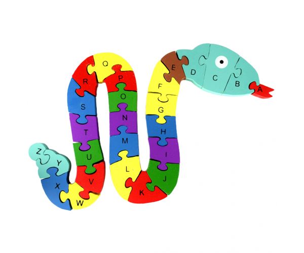 ABC - 123 kígyós fa oktató puzzle