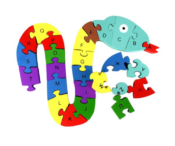 ABC - 123 kígyós fa oktató puzzle