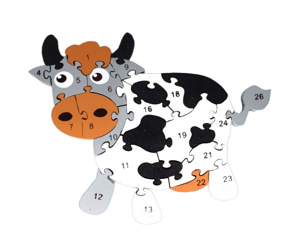 ABC - 123 bocis fa oktató puzzle