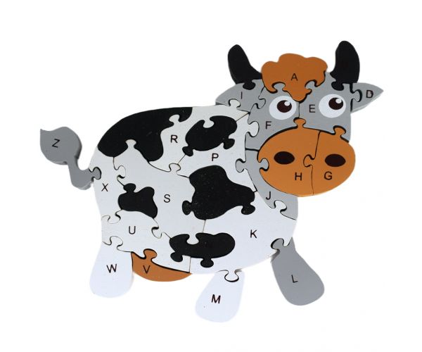 ABC - 123 bocis fa oktató puzzle