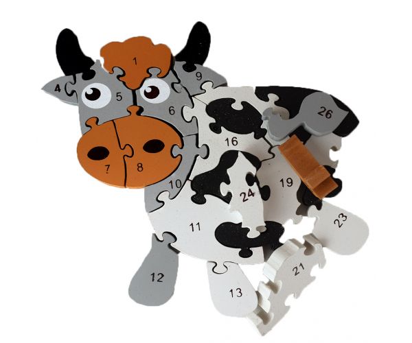 ABC - 123 bocis fa oktató puzzle