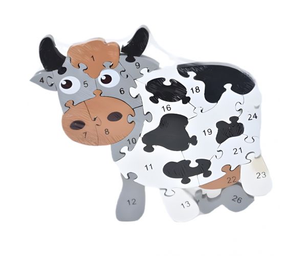 ABC - 123 bocis fa oktató puzzle